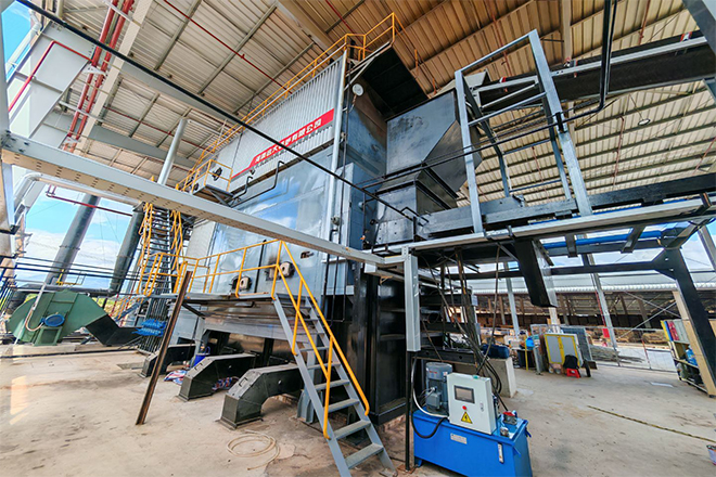 越南家具廠SZW15-1.25-SS 15噸生物質往復爐排蒸汽鍋爐